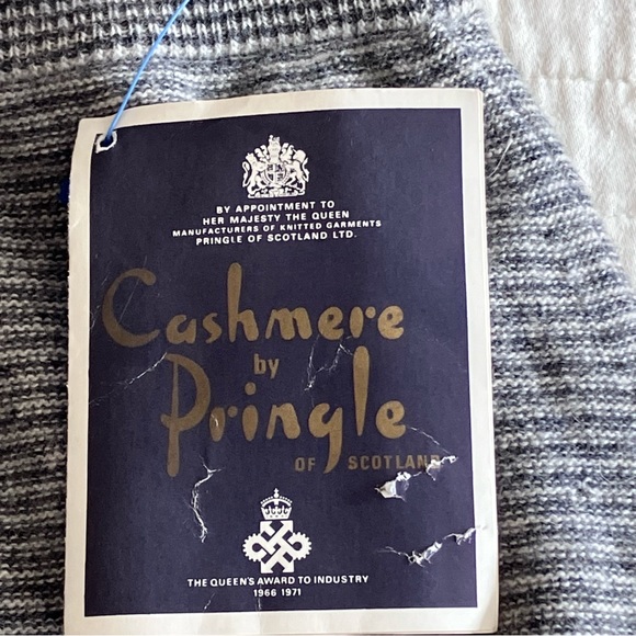 NWT VTG Pringle cashmere grey/white Aline skirt w/ elastic waistband - Picture 9 of 10